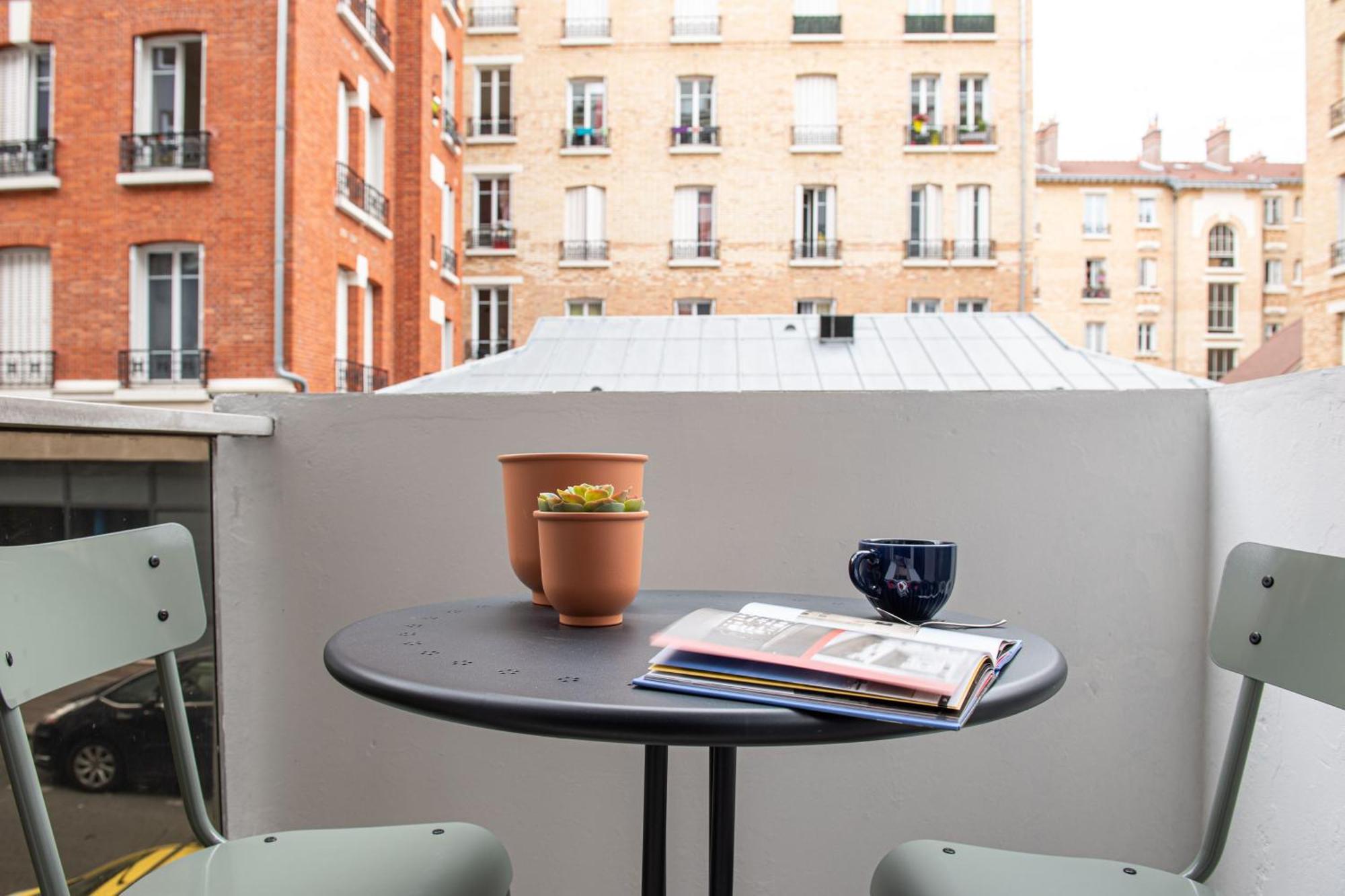 New - Appt Style Le Corbusier Avec Balcon - 8 Pers Daire Paris Dış mekan fotoğraf